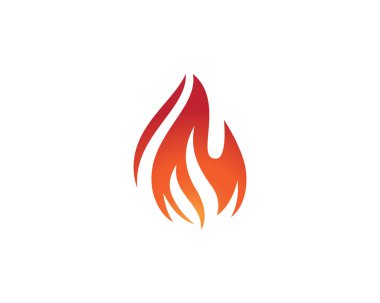 Ateş logosu şablon vektörünü ateşle