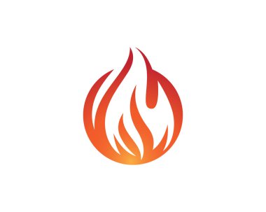 Ateş logosu şablon vektörünü ateşle