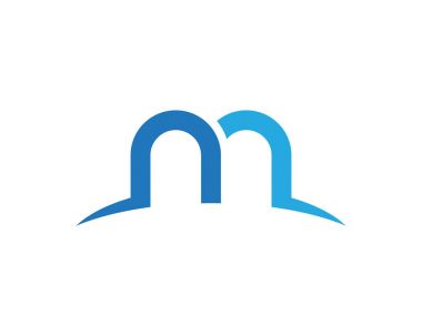 M harfi logo şablonu