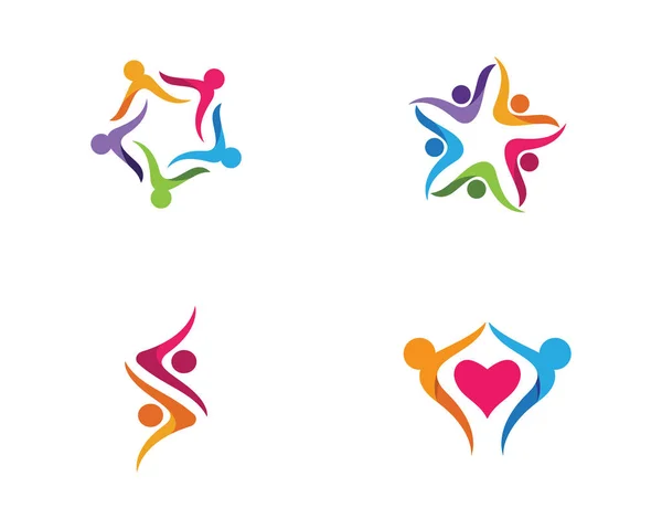 Aanneming en communautaire zorg Logo — Stockvector