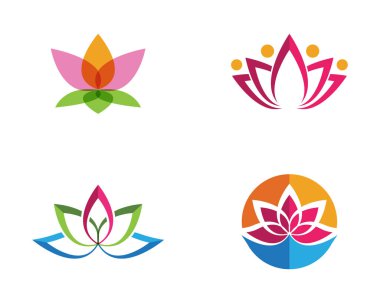 Güzellik vektör çiçek tasarım logo 