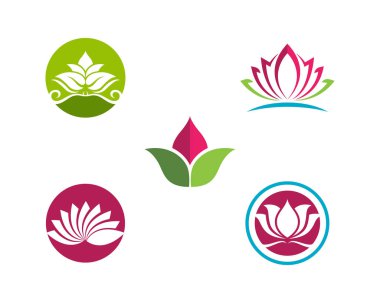 Güzellik vektör çiçek logosu