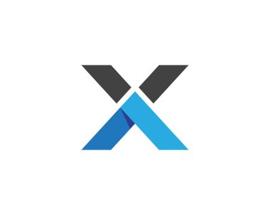 X Harfi Logo Şablonu