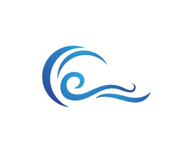 Su dalgası logo şablonu