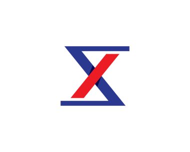 X Harfi Logo Şablonu