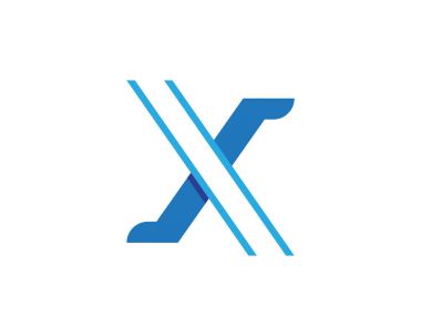 X Harfi Logo Şablonu