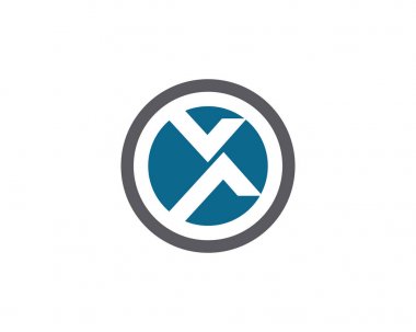 X Harfi Logo Şablonu