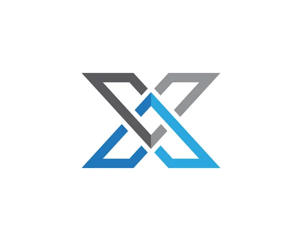 X lettera logo modello — Vettoriale Stock