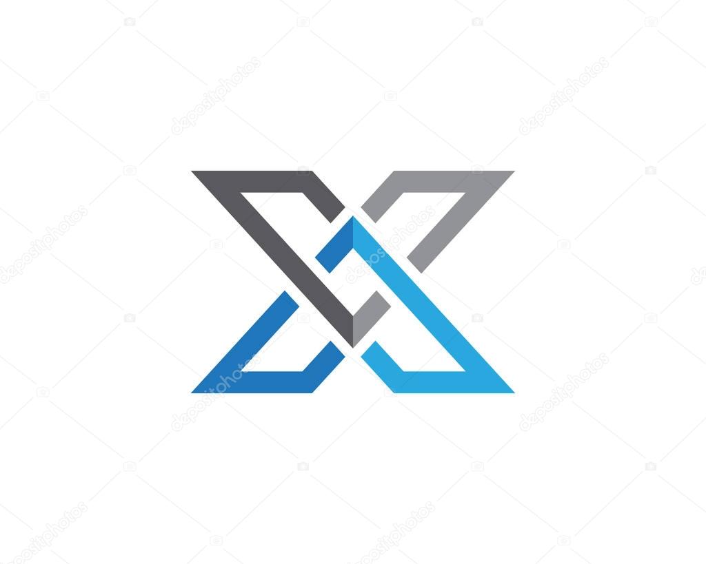 X Letter Logo Template vector icon design