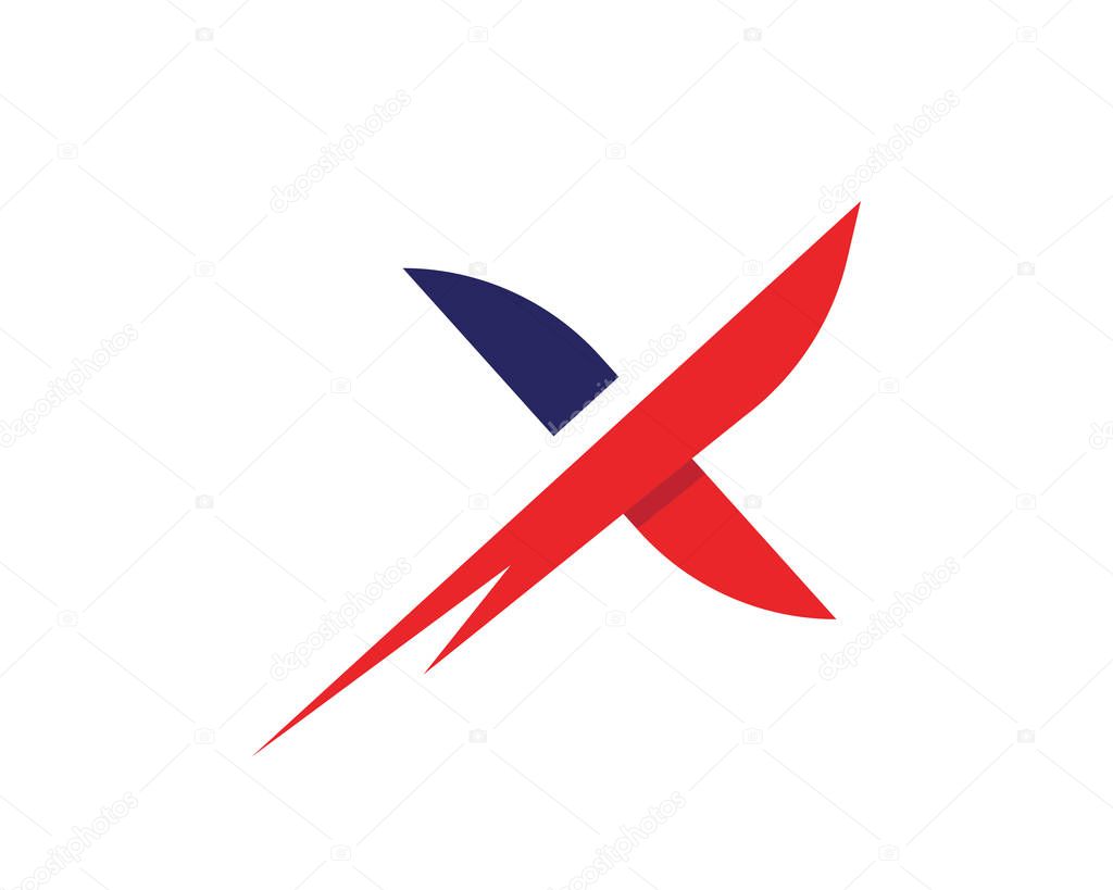 X Letter Logo Template vector icon design