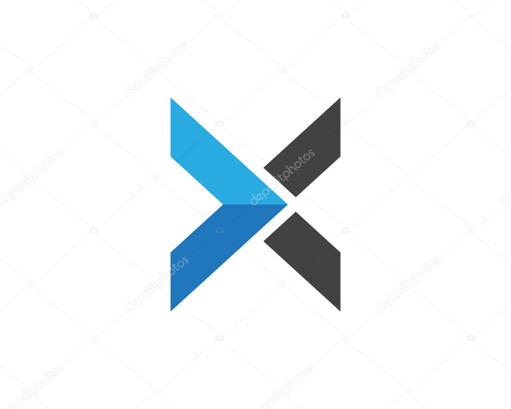 X Letter Logo Template vector icon design