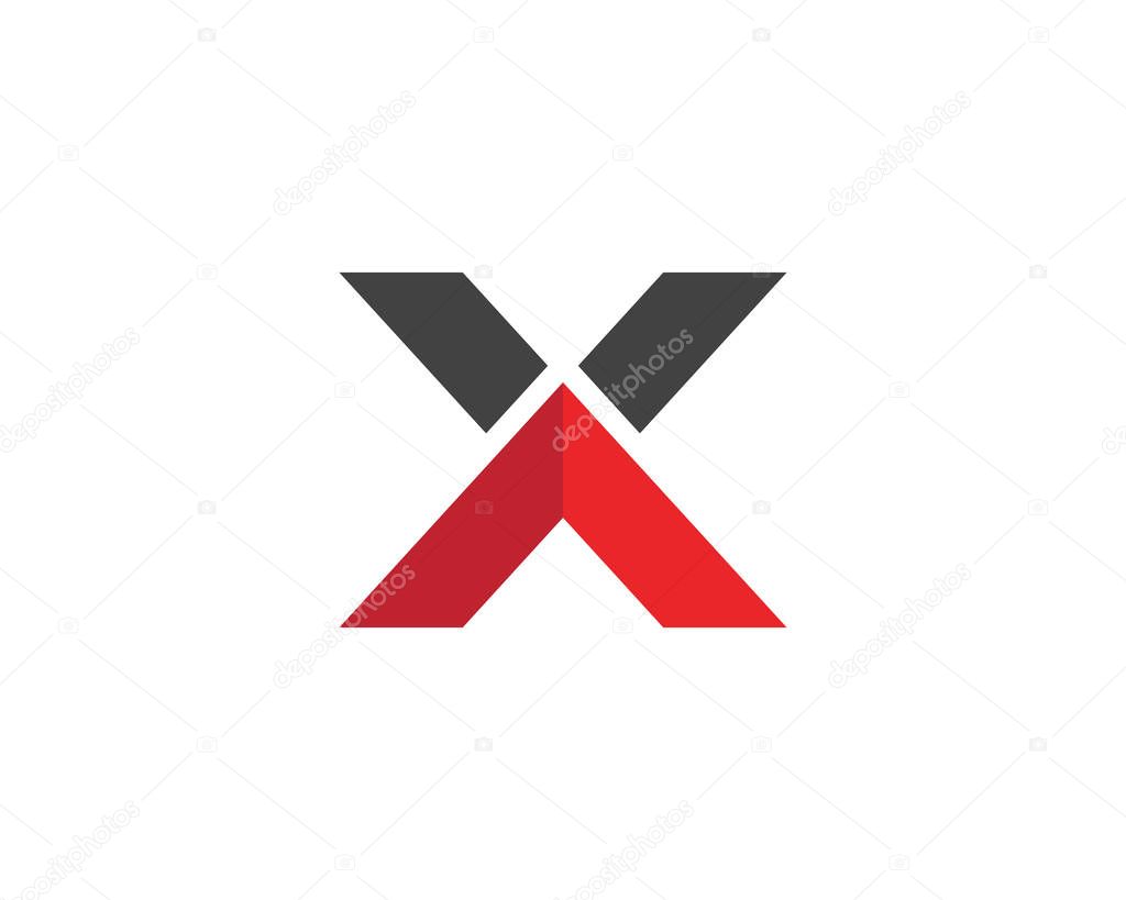 X Letter Logo Template vector icon design