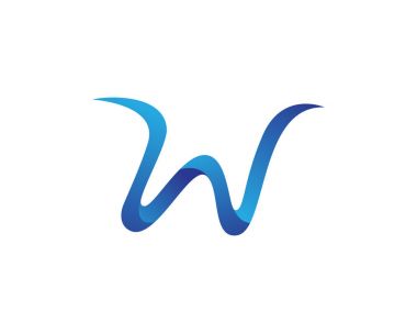 Su dalgası logo şablonu 