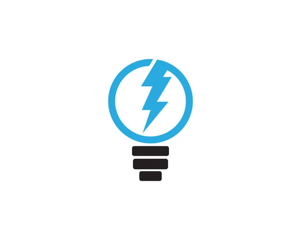 Vector light bulb logo template — Stock Vector