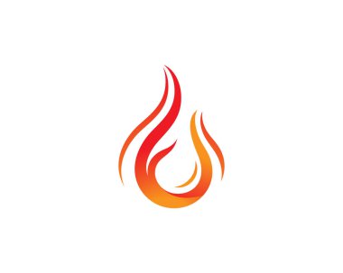 ateş alev logosu şablonu