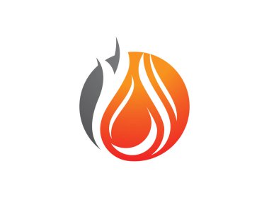 ateş alev logosu şablonu