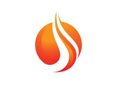 ateş alev logosu şablonu