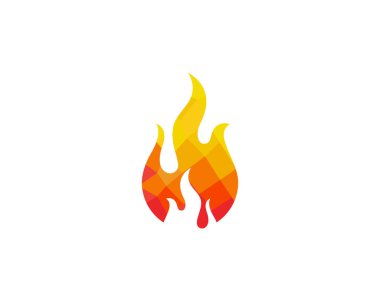 ateş alev logosu şablonu