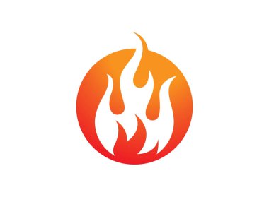 ateş alev logosu şablonu