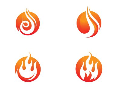 ateş alev logosu şablonu