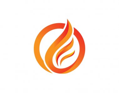 ateş alev logosu şablonu