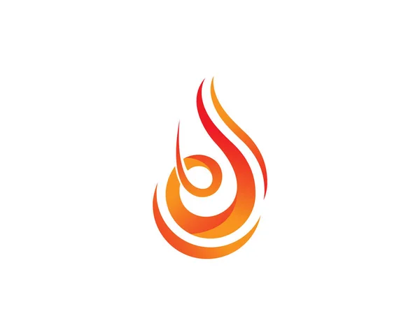 Fuego llama logotipo plantilla — Vector de stock