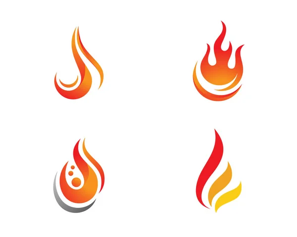 Templat logo nyala api - Stok Vektor