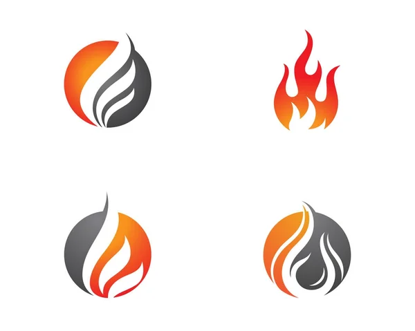 Modèle de logo flamme de feu — Image vectorielle