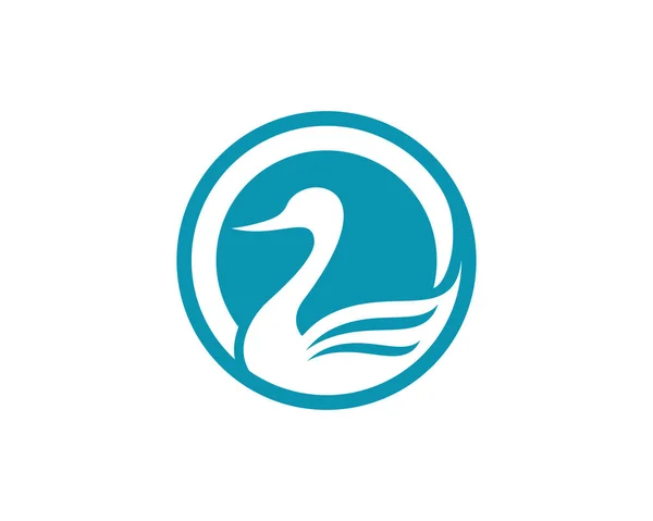 Шаблон логотипа гуся — стоковый вектор