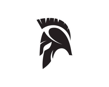 Spartalı kask logo şablonu 