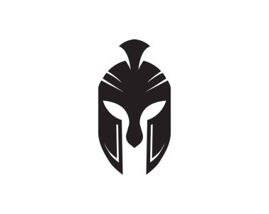 Spartalı kask logo şablonu 