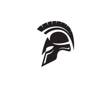 Spartalı kask logo şablonu 