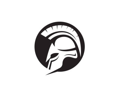 Spartalı kask logo şablonu 
