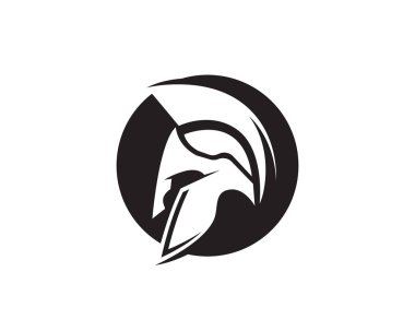 Spartalı kask logo şablonu 