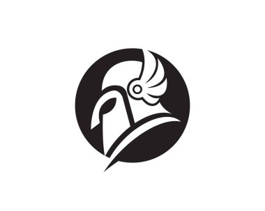 Spartalı kask logo şablonu 