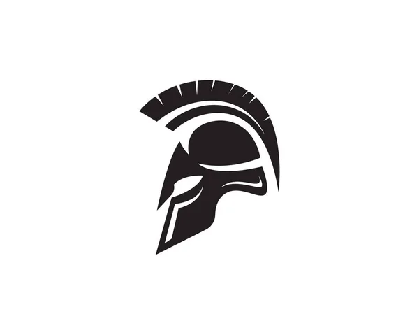 Spartan helmet logo template — Stock Vector