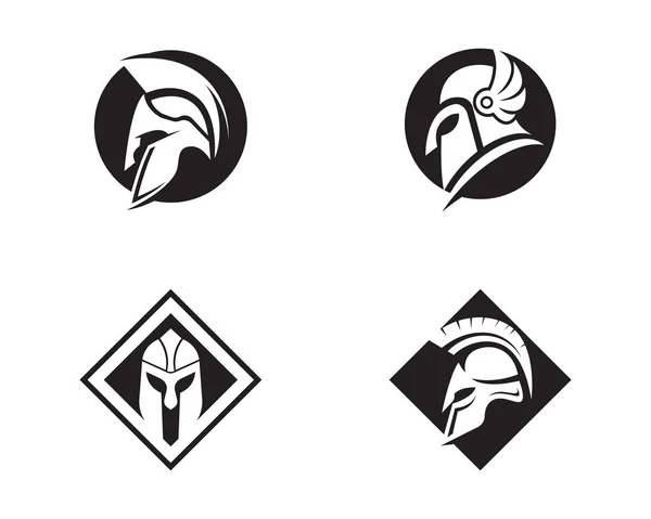 Шаблон логотипа спартанского шлема — стоковый вектор