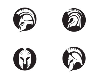 Spartalı kask logo şablonu 