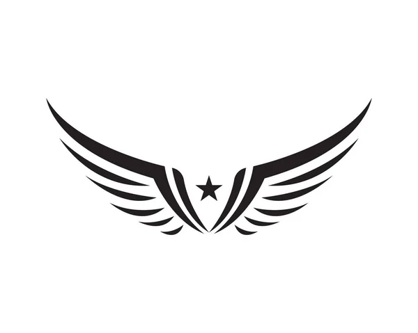 Vetor logotipo modelo de asa — Vetor de Stock
