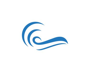 Su dalgası logo şablonu