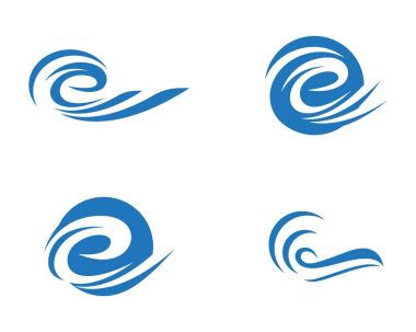 Su dalgası logo şablonu