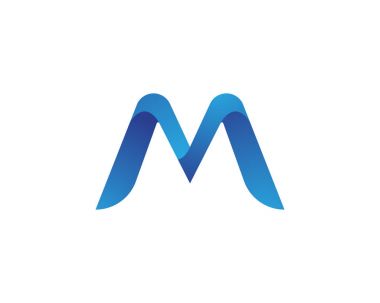 M harfi logo şablonu