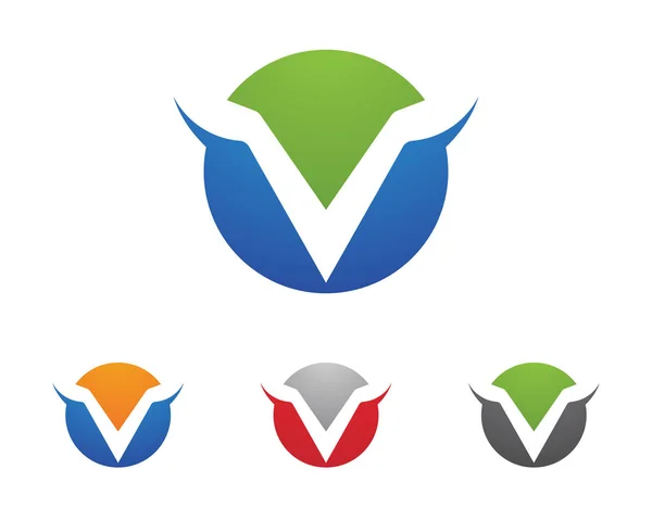 V 文字ロゴ ビジネス テンプレート — ストックベクタ