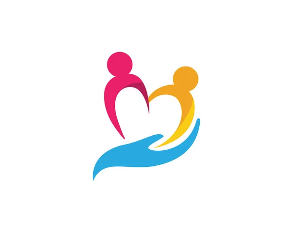 Logotipo de adopción y cuidado comunitario — Vector de stock