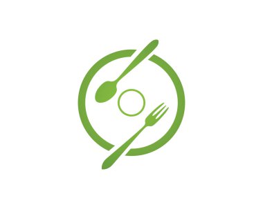 Çatal, tabak, kaşık simge vektör