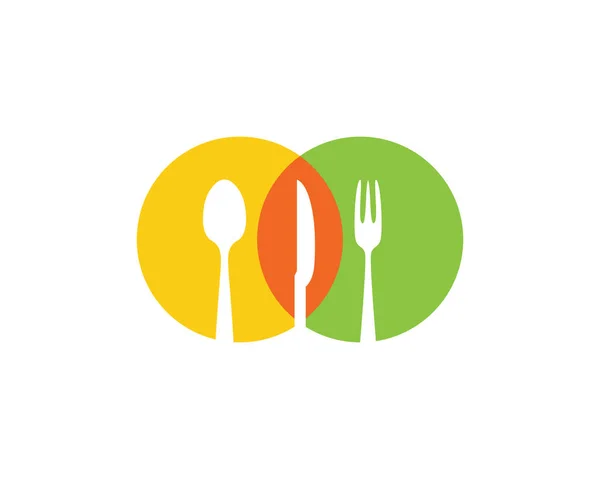 Fork, plate, spoon icon vector — Stock Vector