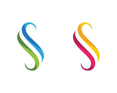 S Harfi logo tasarım şablonu