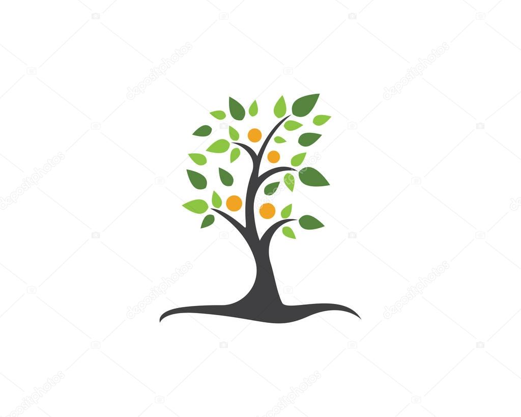 Family tree symbol icon logo design template illustration