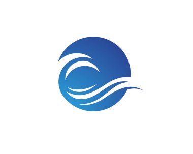 Su dalgası Logo şablonu vektör
