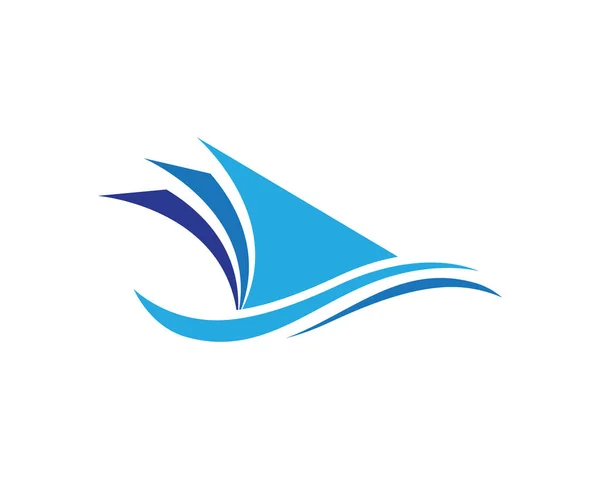 Cruiseschip Logo sjabloon vector — Stockvector